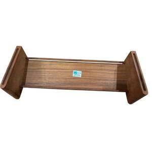 Kalmar Vintage Teak Wood Mid Century Modern Book Rack Desk Organizer Thailand